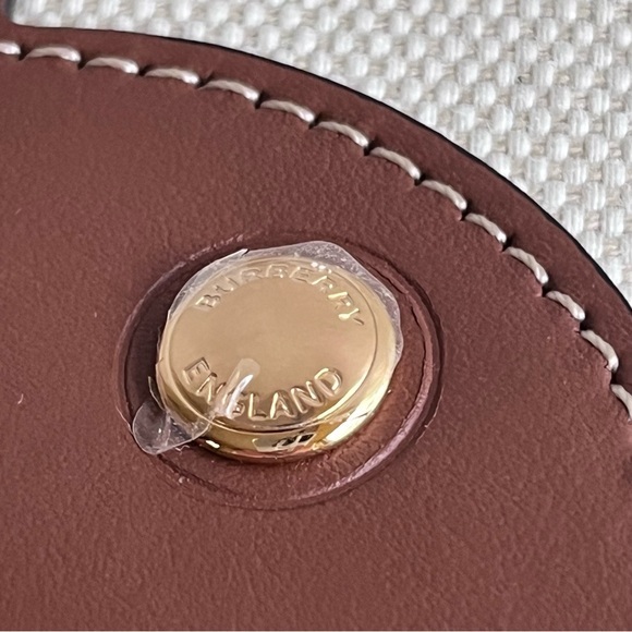 🔴SOLD🔴 BURBERRY-Canvas Horseferry Print Note Crossbody Bag Natural Tan - Picture 15 of 15